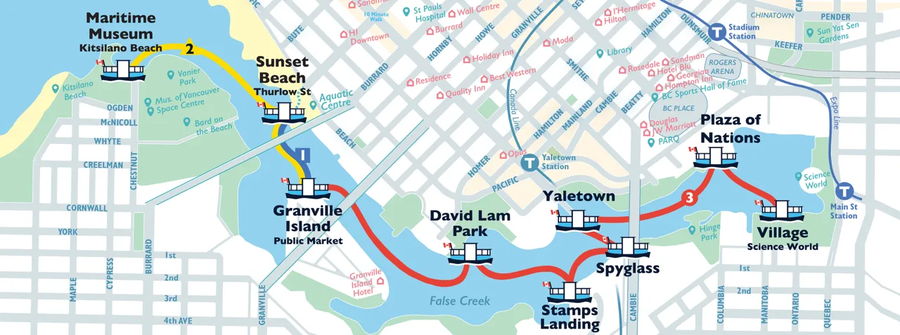 falsecreek ferries route map