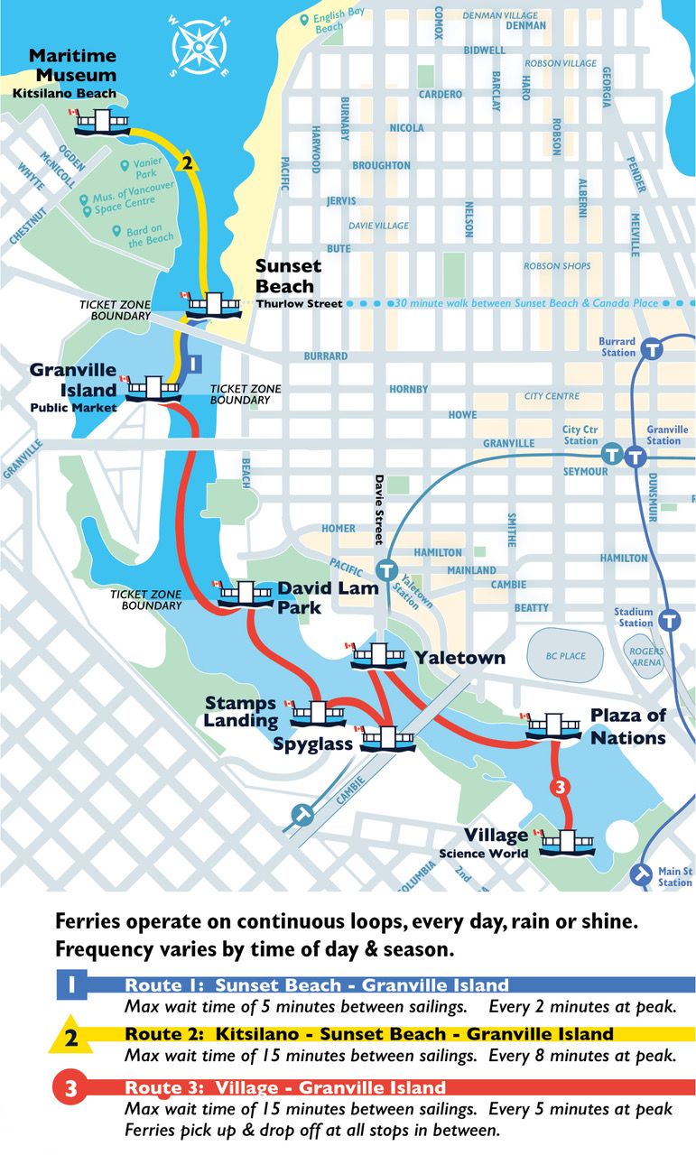 falsecreek ferries route map